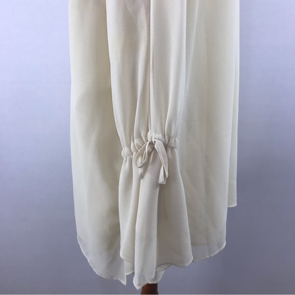 Roman's Ivory Flowy Copper & Turquoise Beaded Long Sleeve Blouse Size 26W - Picture 6 of 15